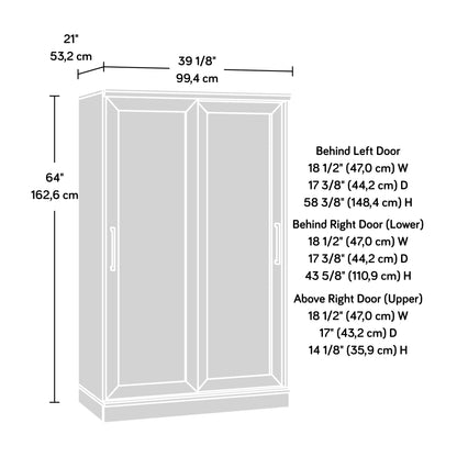 Sauder Homeplus Wardrobe Cabinet with Sliding Doors, Dakota Oak Finish