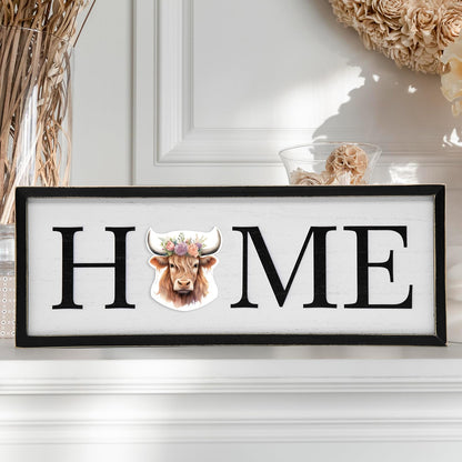 nuvagiki Interchangeable Seasonal Home Sign with 12 Icons, Farmhouse Wooden Table Decor, Rustic Tiered Tray Decorations for Holidays, Spring Summer Fall Christmas Home Decor