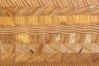 Larch Wood Canada End Grain Large Cutting Board, Standard Line, Handcrafted for Professional Chefs & Home Cooking, 21-5/8" x 13" x 1-3/4"