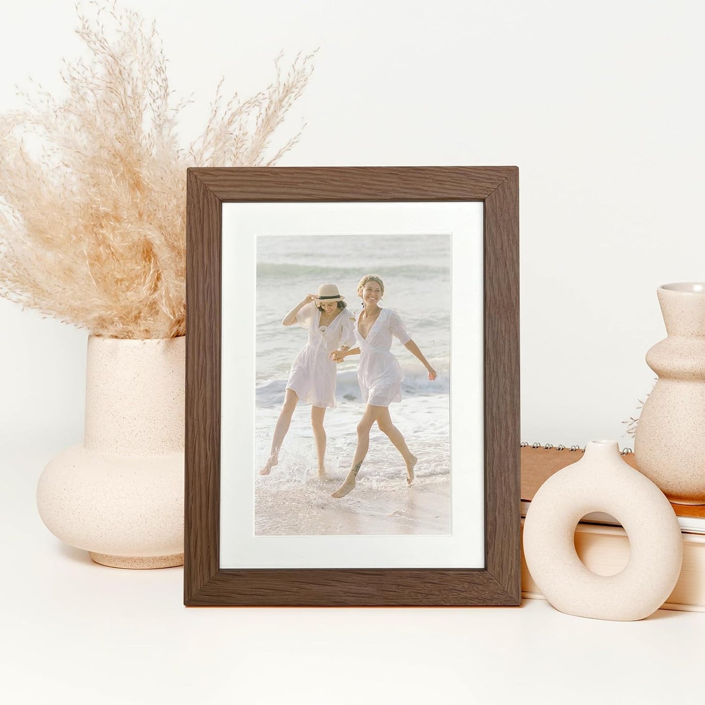 5x7 5 7 4x6(Openning 3.5x5.5), 7x5 5x7 Set 3) Picture Frame, Solid Oak Wood x Photo Frame with Mat to Size is Picture