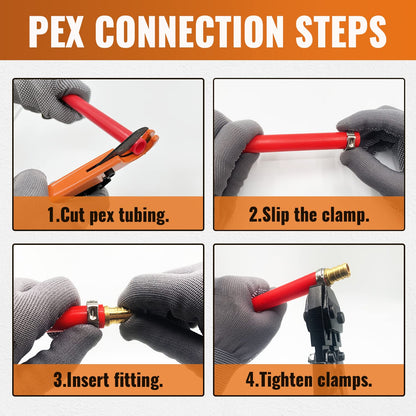 SUNGATOR 6-Pack 1/2" PEX to 1/2" Female NPT Brass Fittings, UPC Certified
