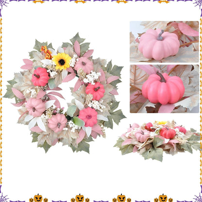 iToids Pink Pumpkins Halloween Decor, 16Pcs Pink Fall Decorations for Home Mini Pumpkins for Thanksgiving Party Table Centerpiece Decorations Autumn Festival Party Supplies