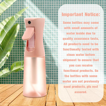 Leaflai Empty Spray bottles, Spray Water Bottle Fine Mist Refillable, Continuous Spray Bottle for Hair, Skin Care, Showering Pets, Plants, travel, Cleaning and Ironing 6.8 Ounce (Brown)