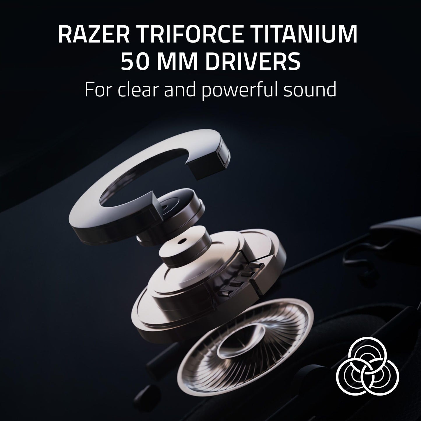 Razer BlackShark V2 HyperSpeed Wireless Gaming Headset: 280g Lightweight - THX Spatial Audio - Bendable Mic - 50mm Drivers - 2.4GHz, Bluetooth or USB - 70 Hr Battery w/USB Type C Charging - Black