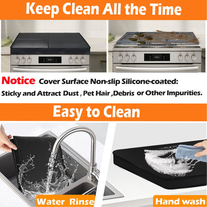 TWAKAP Gas Stove Covers For Gas Stove Top Keep clean, Gas Stove Top Sapce Extend, Upgrade 3-layer Cover with built-in hard board,30" x 21" Waterproof Foldable Gas Stove Top Covers