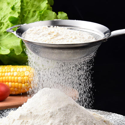 Suwimut 3 Pieces Spider Strainer Skimmer Spoon Set, Fine Mesh Stainless Steel Sieve Food Strainers, Large Hole Slotted Colander Frying Spoons, Strainer Ladle Wire Skimmer Spoon with Handle for Kitchen