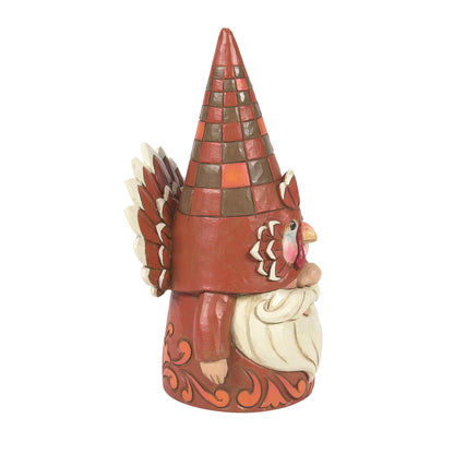 Enesco Jim Shore Heartwood Creek Harvest Turkey Gnome Gobble Figurine- Stone Resin Hand Painted Crafted Collectible Gnomes Mini Figurines Thanksgiving Home Decor Statue, 6.3 Inch