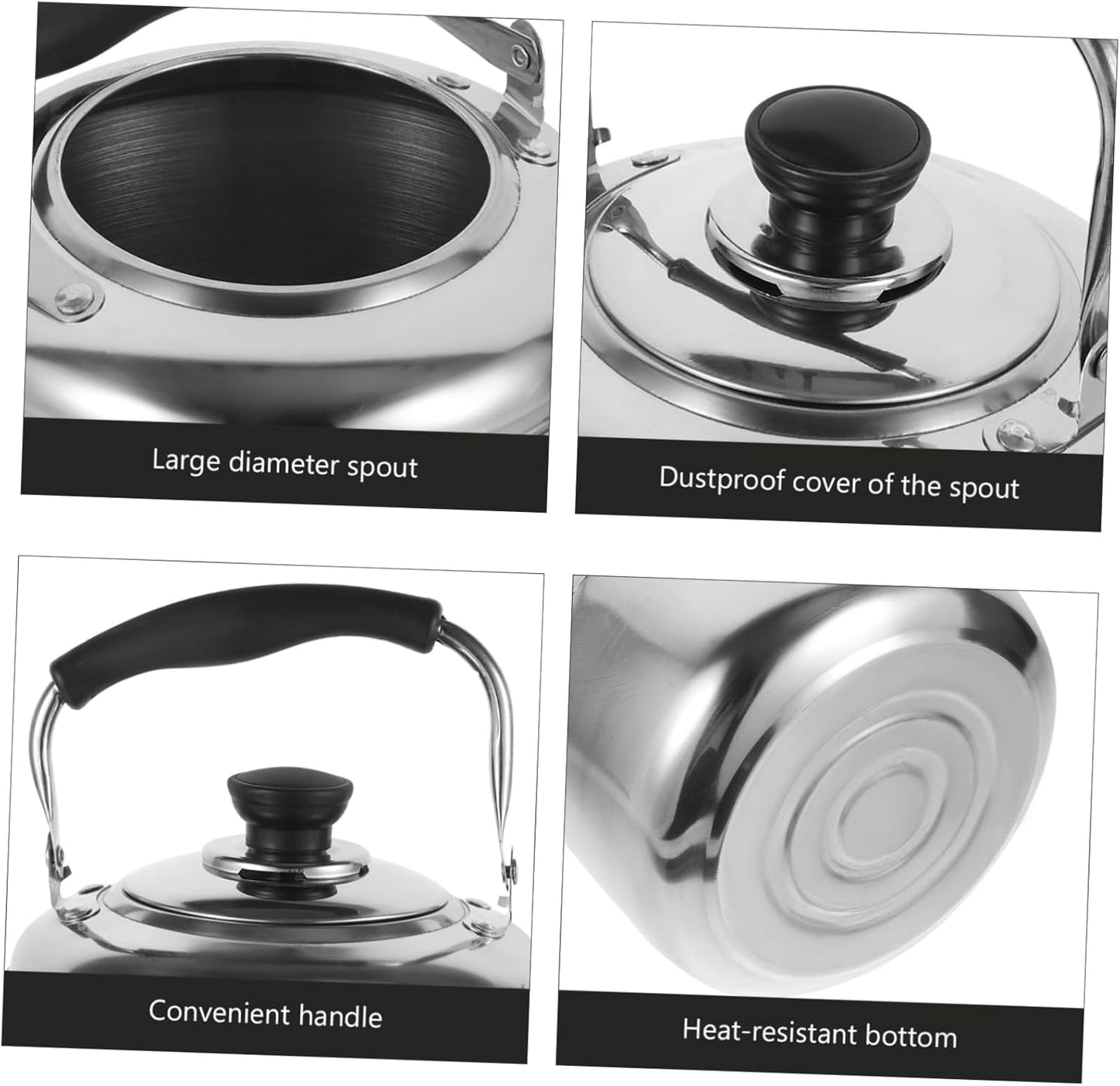 Cabilock Whistling Stainless Steel Kettle, Handheld Hot Water Teapot, Kitchen Water Boiler, Japan Anti-scald Tea Maker