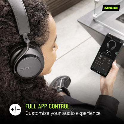 Shure AONIC 50 Gen 2 Wireless Noise Cancelling Headphones, Premium Studio Sound, Bluetooth 5, Customizable EQ, 45-Hour Battery, Over-Ear, Black