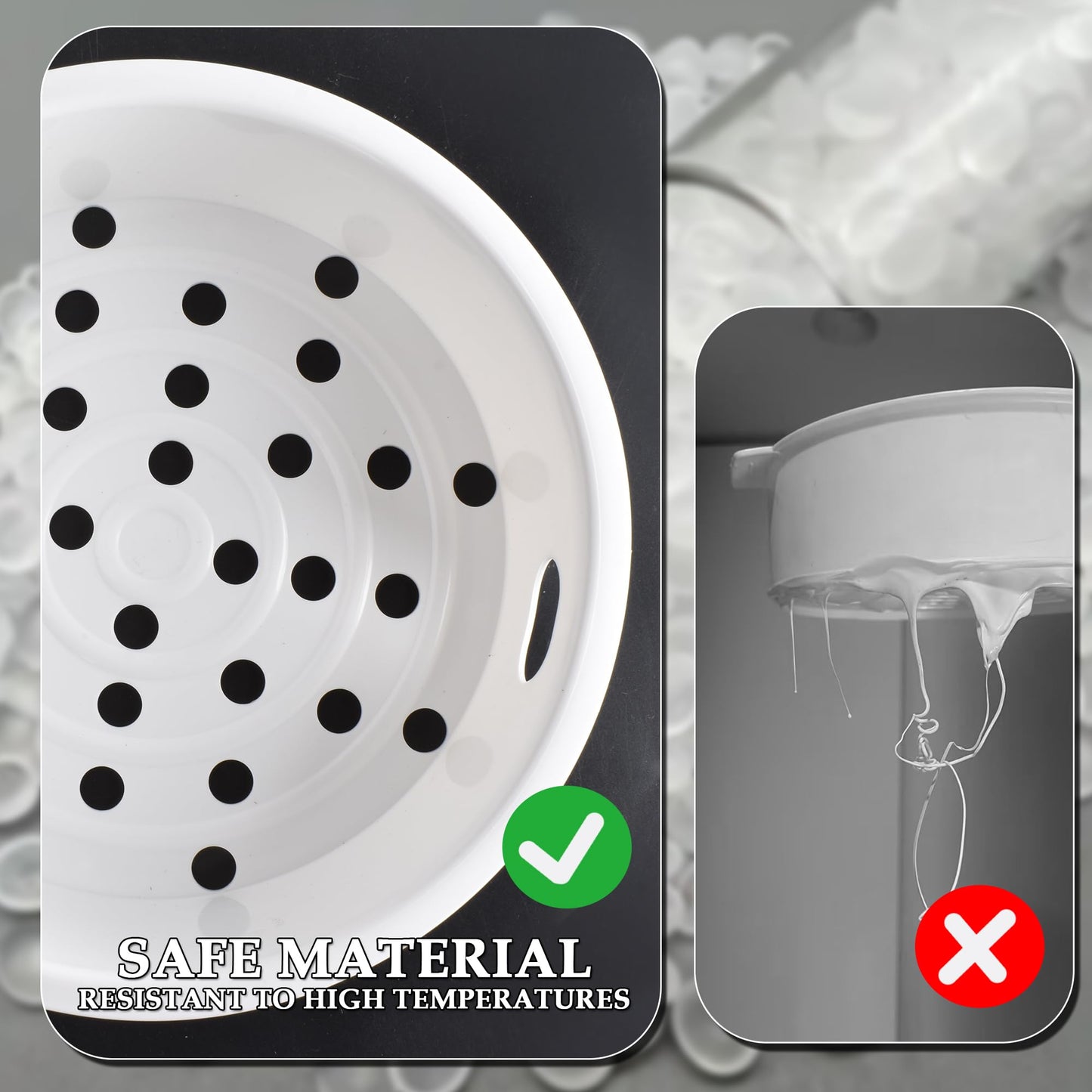 5 PCS PP Steamer Baskets+1 Stainless Steel Collapsible Cross Rack(5 Sizes) for Rice Cooker, Kitchen Cookware & Food Draining