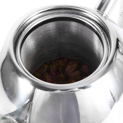 Stainless Steel Teapot with Filter, Large Capacity (1500ML), Metal Coffee Pot Water Container Kettle