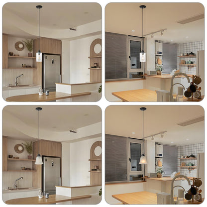 SIXZOONM Small Pendant Light Kit - ORB, DIY Make Farmhouse & Modern Kitchen Island Pendant Lights, Hanging Light Fixtures Ceiling Mount, Adjustable Height, 1 Pack（Shade and Bulb Not Included）