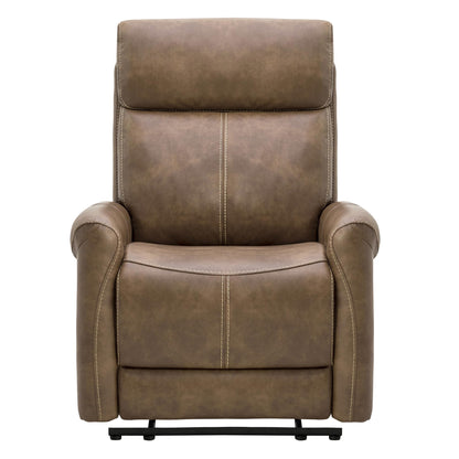 KISLOT Leather Recliner Chair for Adults Wall Hugger RV Recliner with USB Charging Ports Electric Power Reclining Sofa for Living Room Home Theater Seating Bedroom