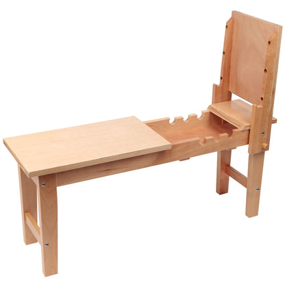Creative Mark Belgian Art Horse - 40.25" x 11.38" x 17", Beechwood Drawing Bench and Easel with Sturdy Construction, Permanent Legs, 120/90-Degree Angles, Wooden Locking Pin, Built-in Storage (2)
