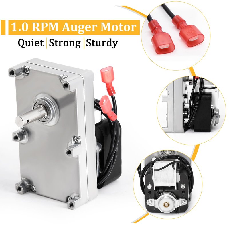 Replacement Auger Motor for Napoleon NPS45, NPS40, NPI45, NPS 45, NPI40, Timberwolf TPS35, TPI35 Pellet Stoves, NPAM Auger Motor for Napoleon Pellet Stove W435-0009 W435-0048 1RPM Clockwise W/Hole