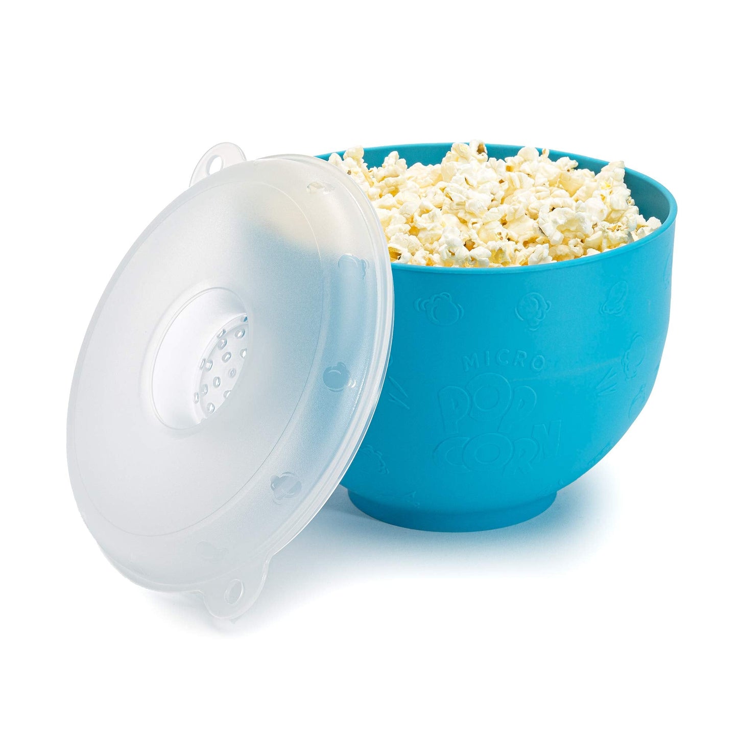 Goodful Silicone Popcorn Popper, Collapsible Hot Air Microwavable Popcorn Maker, Bowl Made without BPA, Teal