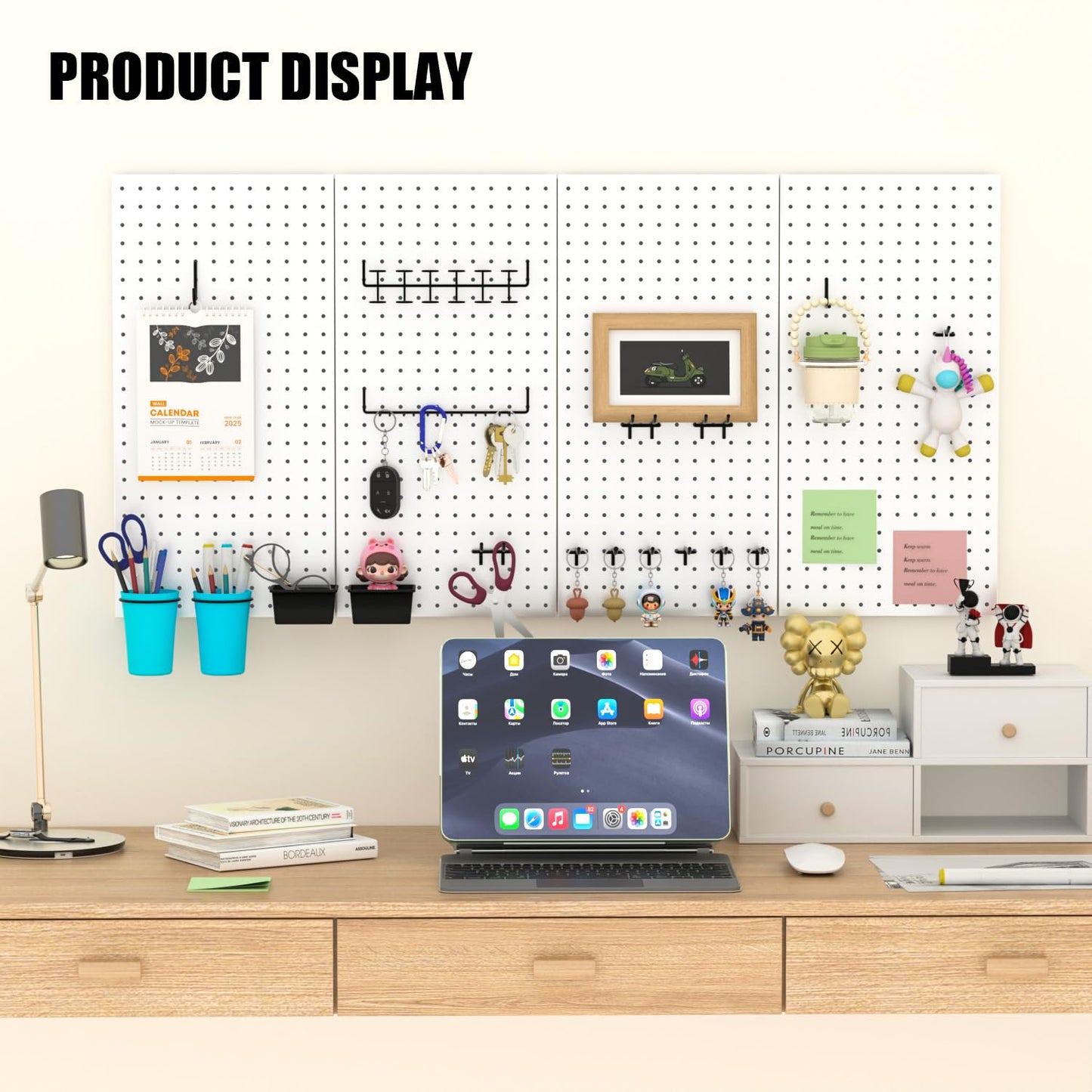 157 PCS Extra Thick Pegboard Hook Set, Metal Pegboard Accessory Organizer with Storage Bins and Peg Locks, Fits 1/4 Inch Pegboard Only, Ideal for Tools, Garage and Workshop Storage (Black)