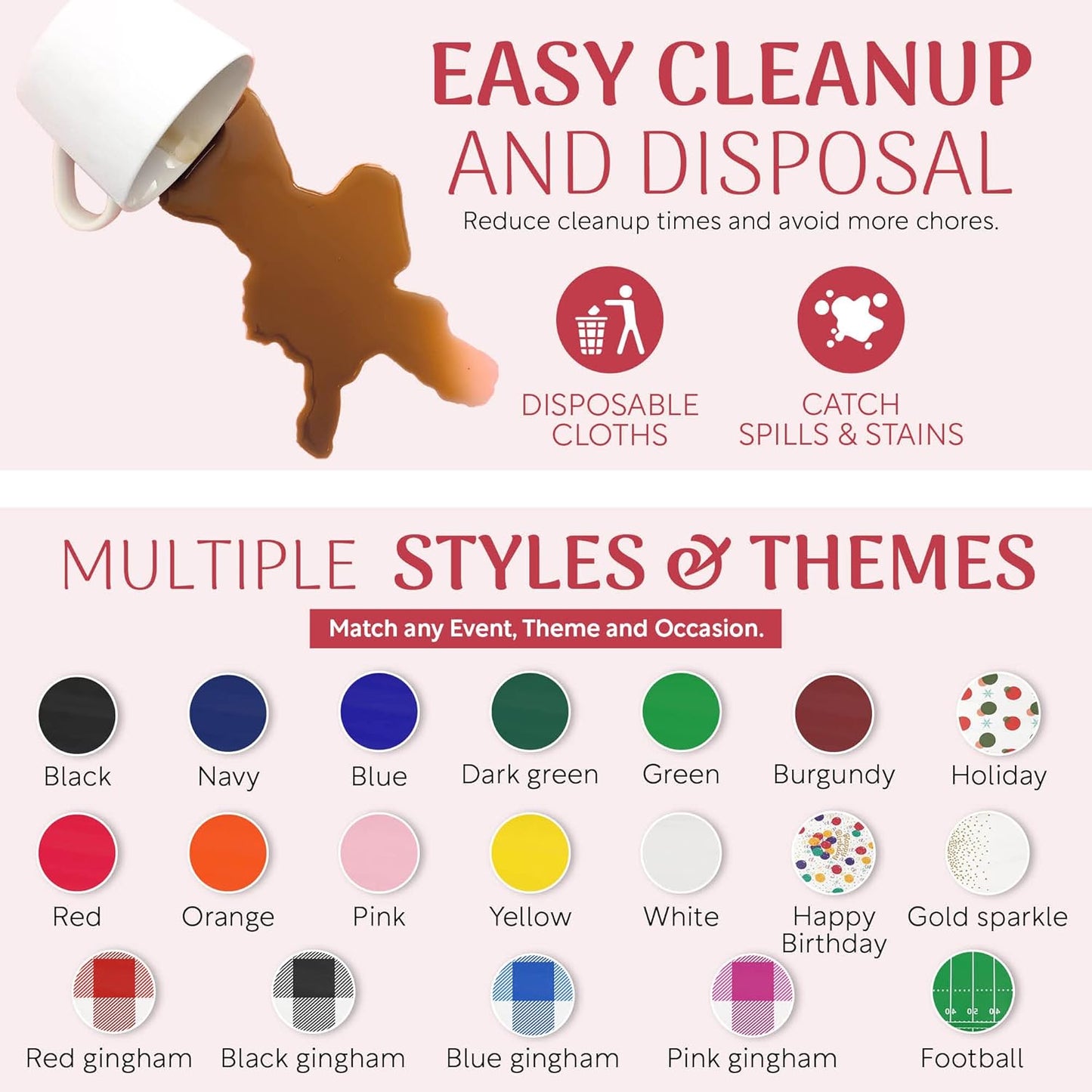 54in 300 Grandipity Plastic Tablecloth Roll - x Ft. Dark Green Plastic Table Cloths for Parties Disposable with Cutter
