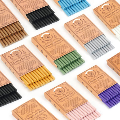 Wax Seal Kits, Wasole 20Pcs Black Sealing Wax Sticks with 1 Pieces Glue Gun Set for Wax Seal Stamp, Great for Wedding Invitations, Birthday Cards, Envelopes, Gift Wrapping (Black)