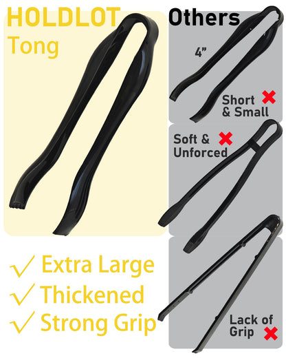 Plastic Serving Utensils 36PCS, Disposable Serving Utensils for Buffets Events Parties - 12 Sets of Heavy Duty Plastic Serving Spoons, Forks, Tongs for Wedding/Birthday/Catering Events (Black)