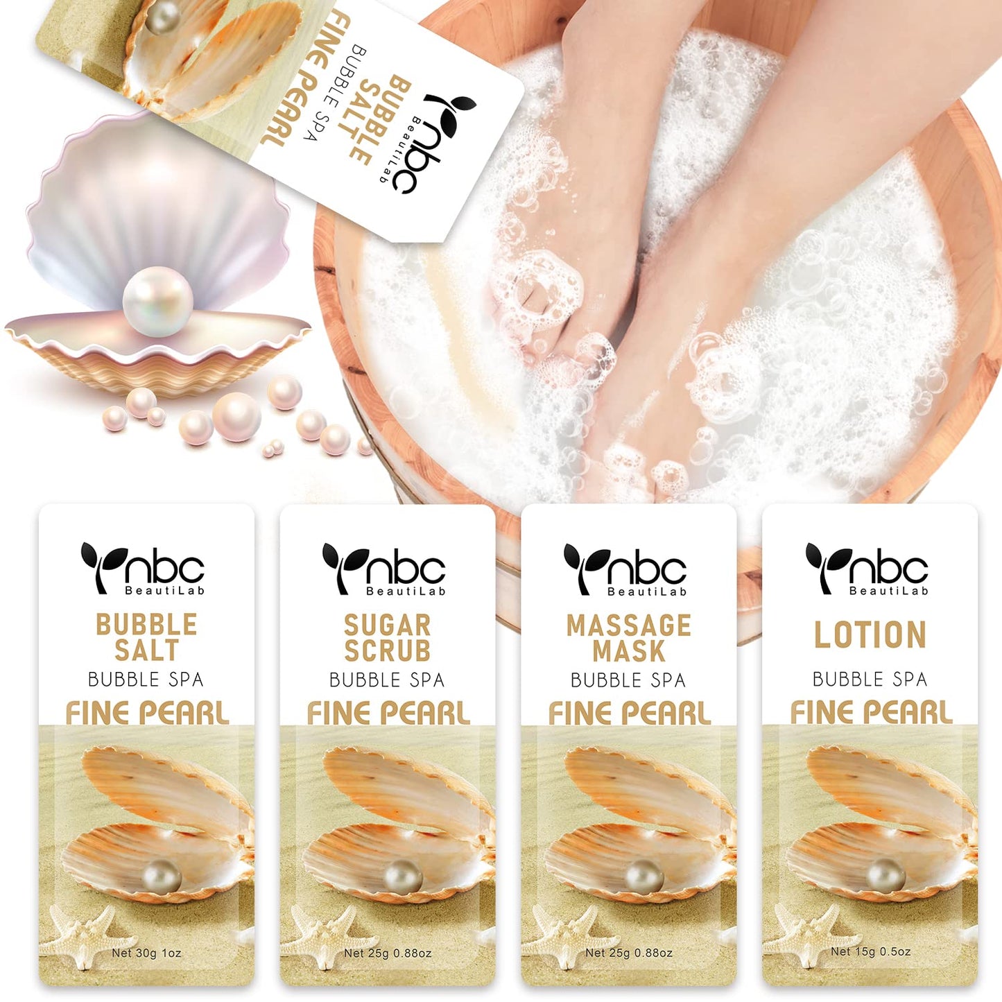 Pedicure Kit Foot Soak Set: Bubble Salt, Sugar Scrub, Massage Mask, Massage Lotion in a Box, 4 Step Foot Spa Kit for Dry Feet,Tired Feet（3 Set Tropical Fruit)