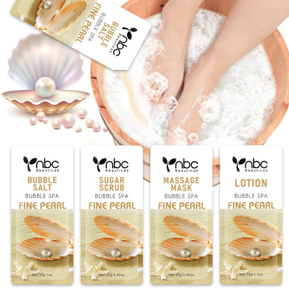 Pedicure Kit Foot Soak Set: Bubble Salt, Sugar Scrub, Massage Mask, Massage Lotion in a Box, 4 Step Foot Spa Kit for Dry Feet,Tired Feet（3 Set Tropical Fruit)