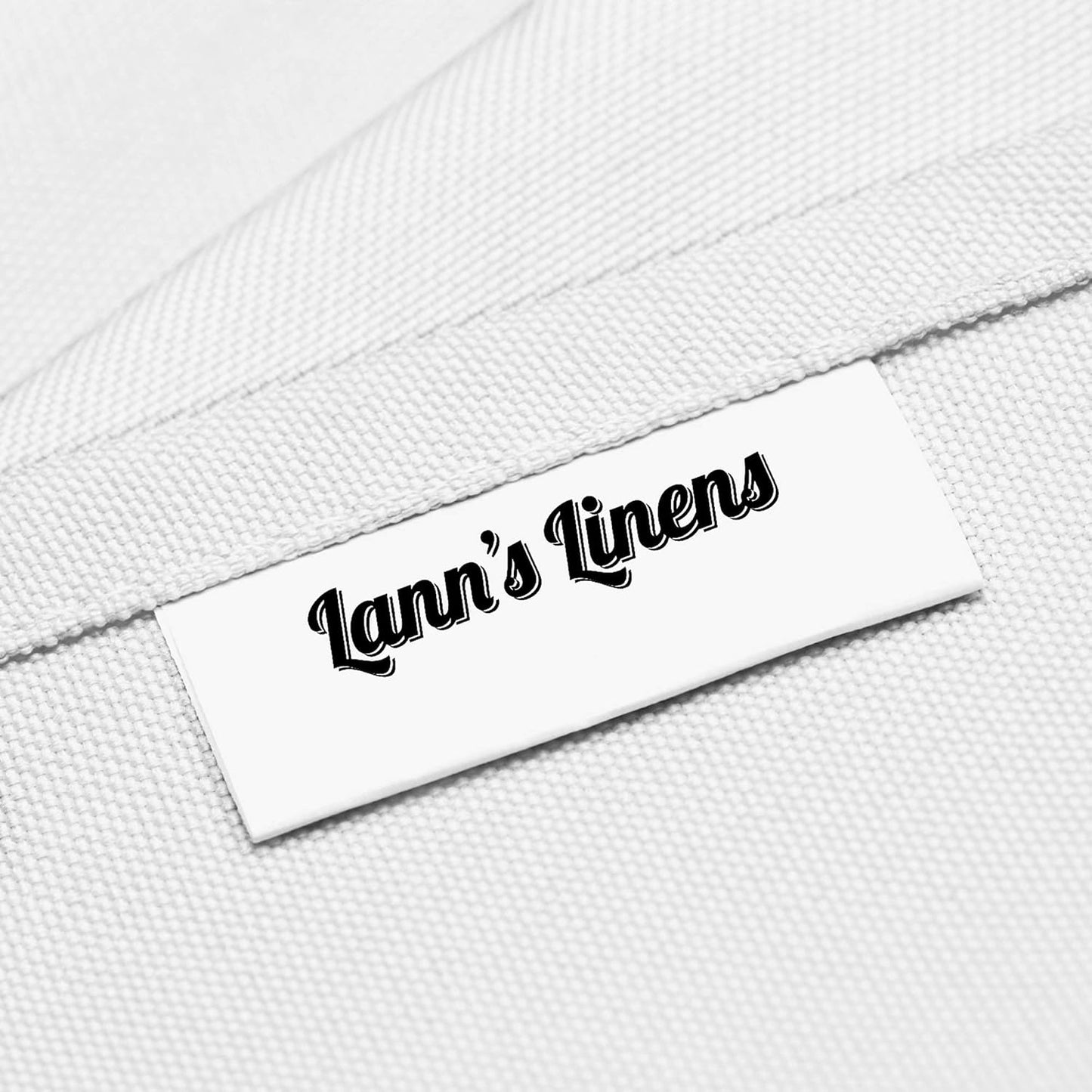 Lann's Linens 10 pcs White Polyester Folding Chair Covers for Wedding, Party, Banquet