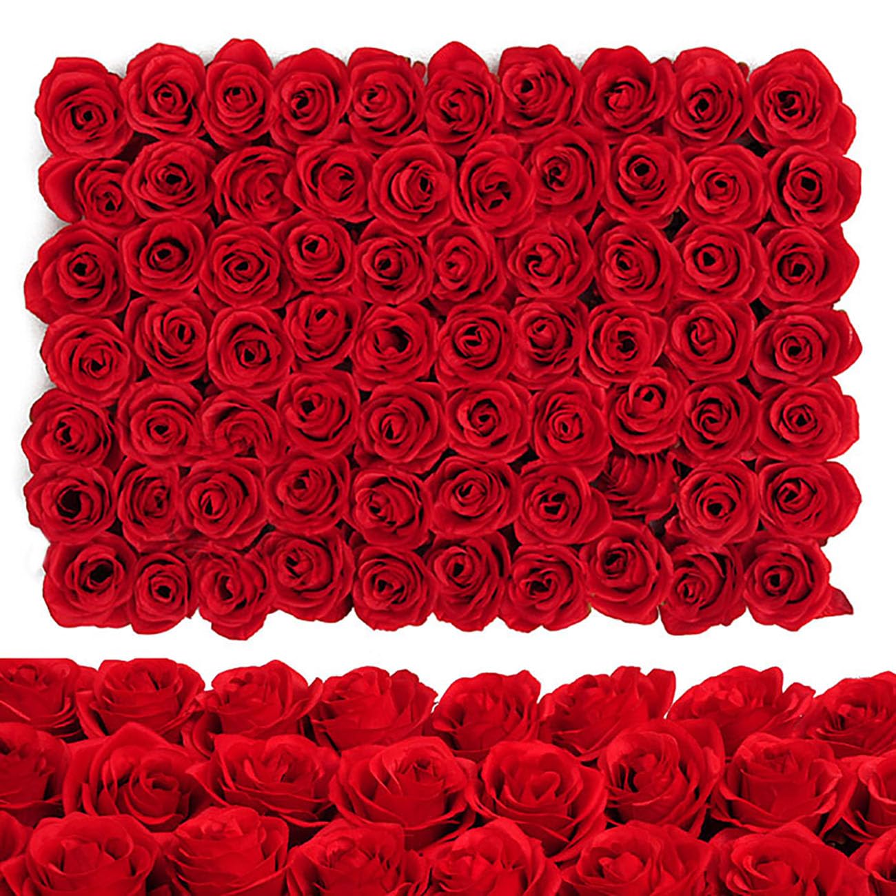 Wiyrexiy Flower Wall Backdrop, Artificial Flower Wall Pack of 6, 15.7x23.6 Inches Rose Wall, Rose Wall Backdrop Red, Flower Panels for Party, Wedding, Birthday, Indoor & Outdoor