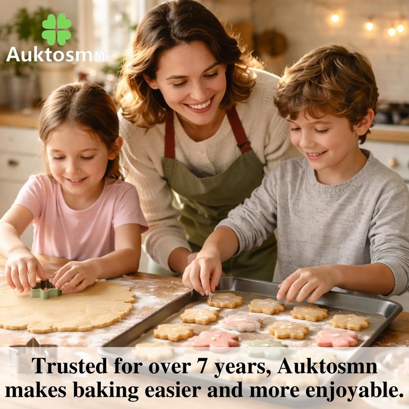 Auktosmn Wildflower Baby Shower Cookie Cutters Set - 7-Piece - Stainless Steel - Dishwasher Safe - Perfect for Baby in Bloom Baby Girl Baby Shower