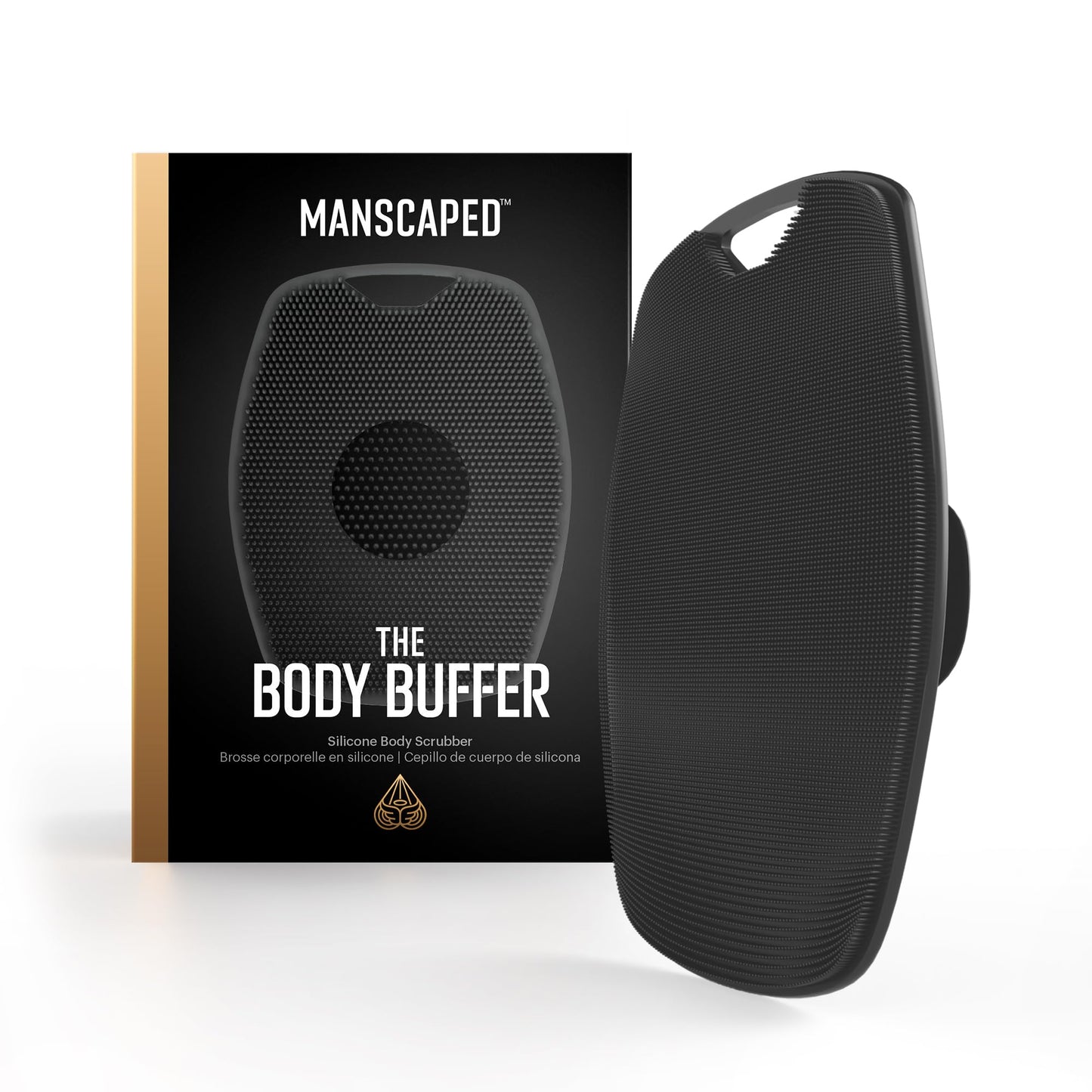 MANSCAPED® The Face Buffer - Men's Silicone Face Scrubber for Nourishing, Deep Cleaning & Exfoliating Your Skin, No-Slip Suction Cup Handle, Gentle Face Massage, 1-Pack