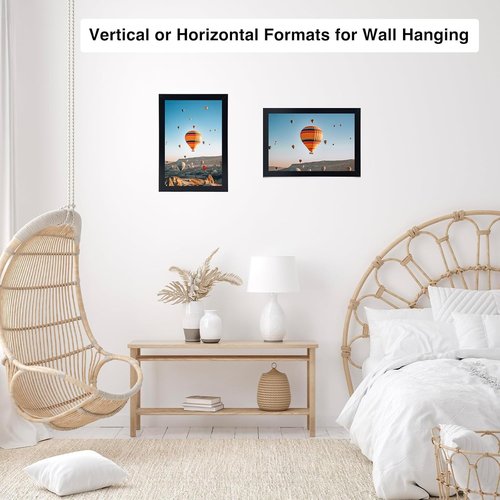 JCJMY 6x10 Black Picture Frame - Versatile Wall & Tabletop Display with Shatter-Resistant Plexiglass