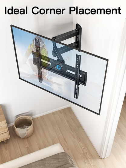 Pipishell Full Motion TV Wall Mount - Adjustable Bracket for 26-65 Inch TVs | Max VESA 400x400mm, 77 lbs Capacity