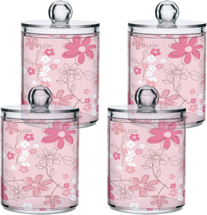Kigai Watermelon 2PC Airtight Transparent Plastic Storage Jar for Food, Herbs, Tea, Easy to Use with Storage Lid