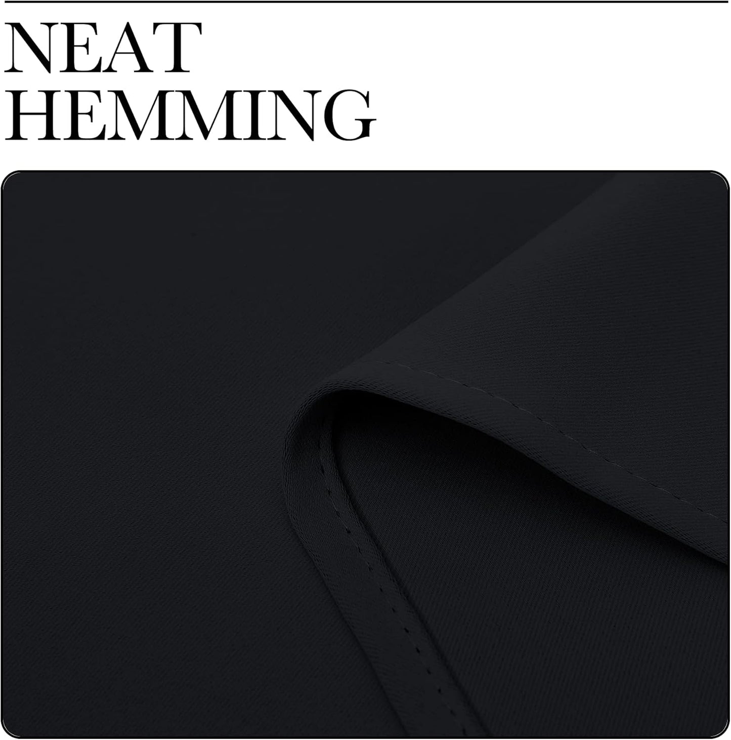 NICETOWN Blackout Curtains - Noise Reducing Thermal Insulated Drapes | 66 x 80 Inch | Black | 2 Panels