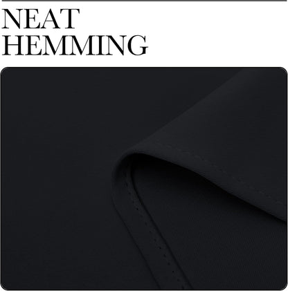 NICETOWN Blackout Curtains - Noise Reducing Thermal Insulated Drapes | 66 x 80 Inch | Black | 2 Panels