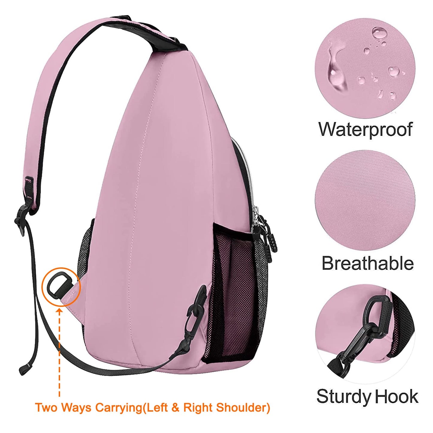 MOSISO Sling Backpack, Multipurpose Crossbody Shoulder Bag Travel Hiking Daypack