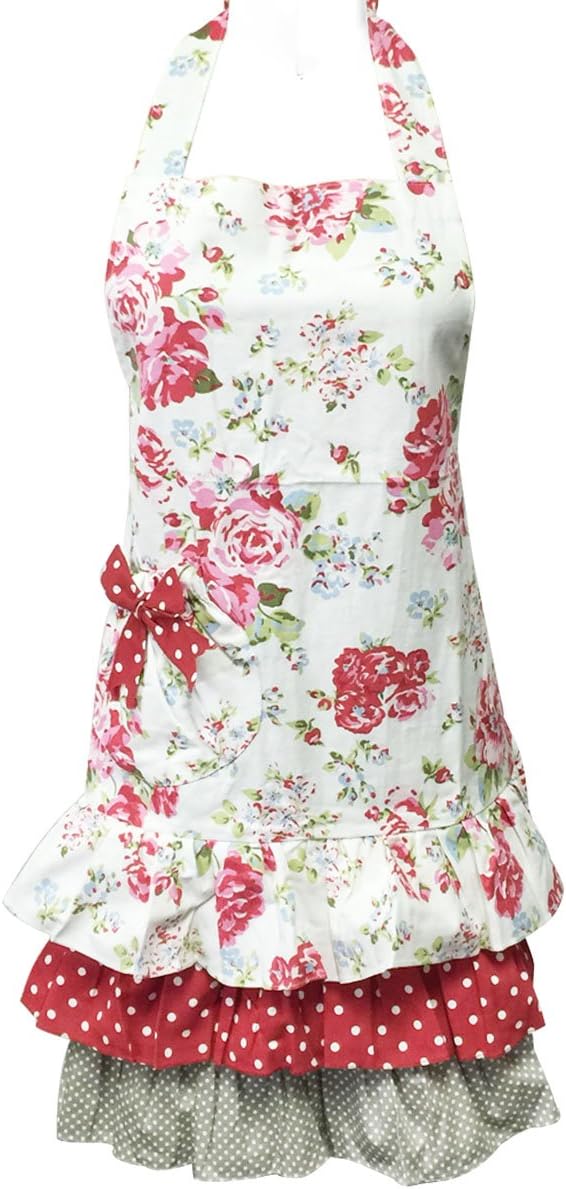 Wrapables Ruffles and Roses Apron for Mother and Daughter Baking, Cooking & Crafts