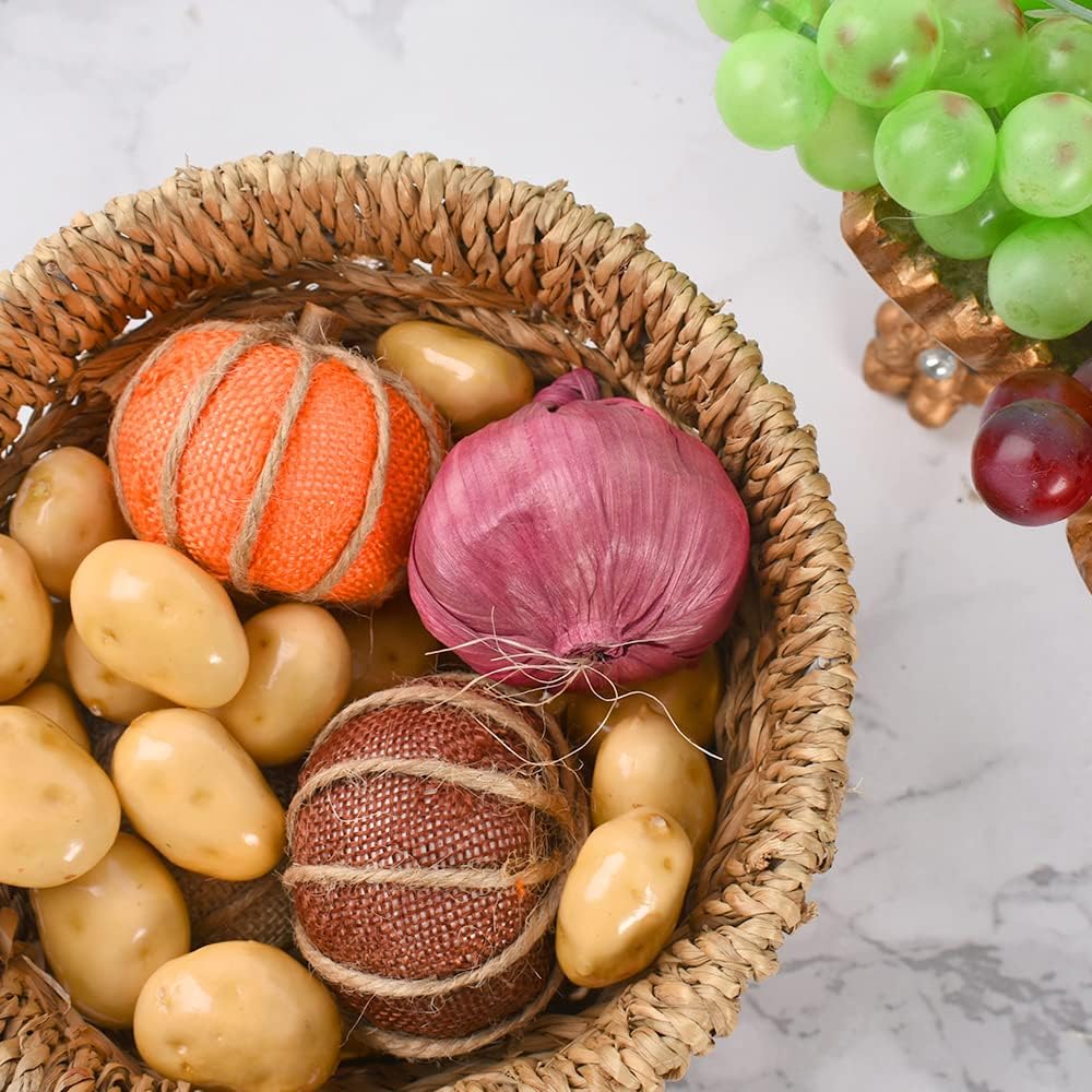40PCS 3.5cm HUIANER Mini Artificial Potatoes, Fake Potatoes Simulation Mini Vegetable for Home Kitchen Photography