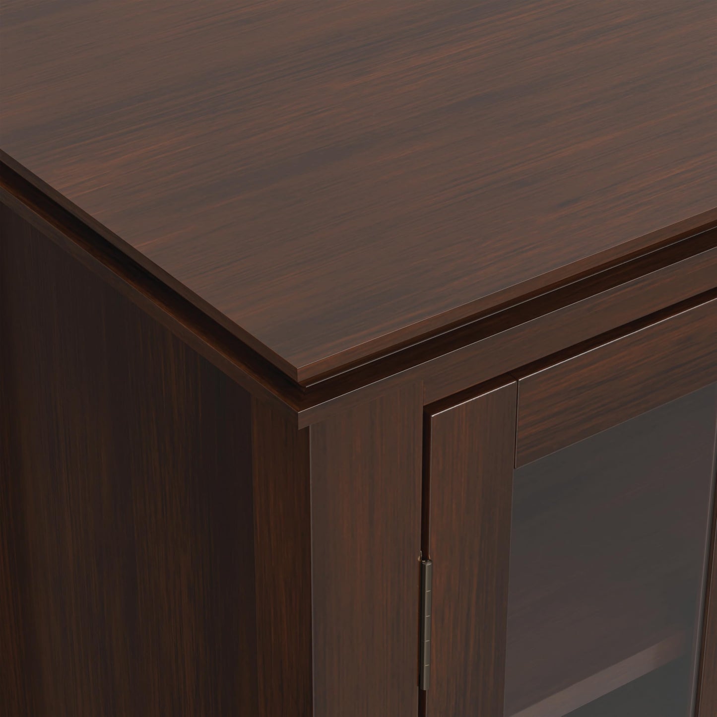 SIMPLIHOME Artisan TV Stand - 53 inch Wide Solid Wood Tall Media Console in Russet Brown, Contemporary Entertainment Center for Living Room for TVs up to 60 Inches with Drawers and Cable Management
