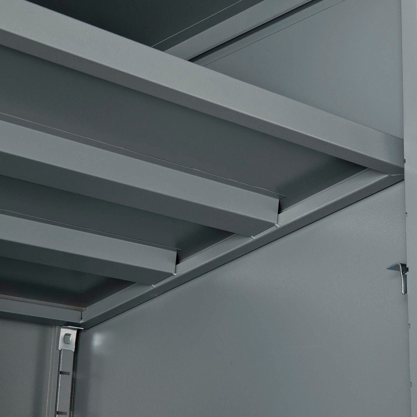 Global Industrial Counter Height Cabinet with Locking Lever Handle, 2 Height Adjustable Shelves, 300 lbs Shelf Capacity, 36" W x 24" D x 42" H, Unassembled, Gray