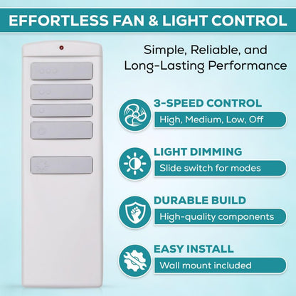 A25-TX001-R1 / A25-TX005-R / A25-TX013 / ZJF-RT01A Ceiling Fan Remote Control for Harbor Breeze Fans 315MHz