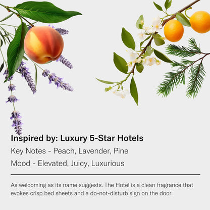 AromaTech The Hotel Aroma Essential Oil Blend: Luxury Hotel Inspired Aromatherapy with Lemon, Lavender, Peach & Pine for Ultrasonic Diffusers & Nebulizers - 0.3 fl oz, 10 mL