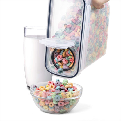 FOOYOO Cereal Containers Storage Set - 4 Piece Airtight Large Food Storage Containers(135.2oz), BPA Free Dispenser Plastic Cereal Storage Containers