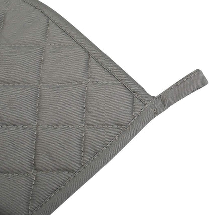 6 Pack Cotton Pot Holders Set, 7 Inch Heat Resistant Hot Pads for Cooking and Baking, Dark Grey