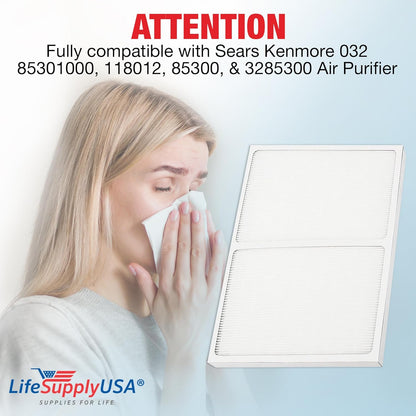 True HEPA Air Cleaner Filter Replacement 85301, Compatible with Sears Kenmore Air Cleaners 032, 85301000, 118012