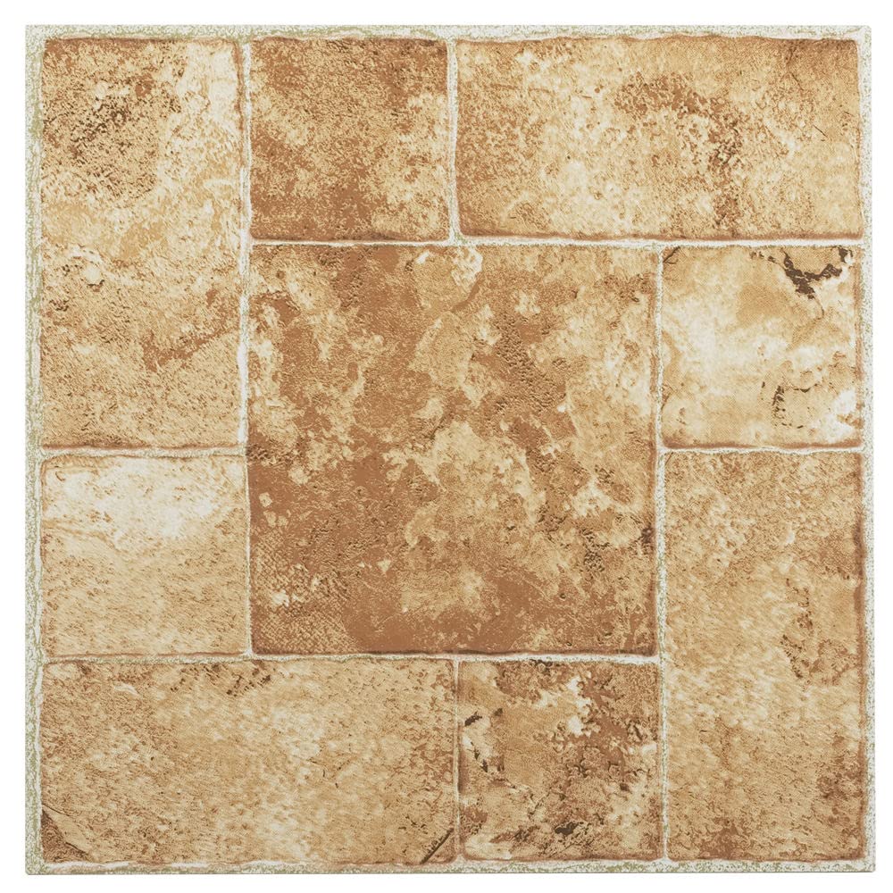 Tivoli Self Adhesive Vinyl Floor Tiles, 45 Tiles - 12" x 12", Light Oak Plank-Look - Peel & Stick, DIY Flooring for Kitchen, Dining Room, Bedrooms, Basements & Bathrooms by Achim Home Decor