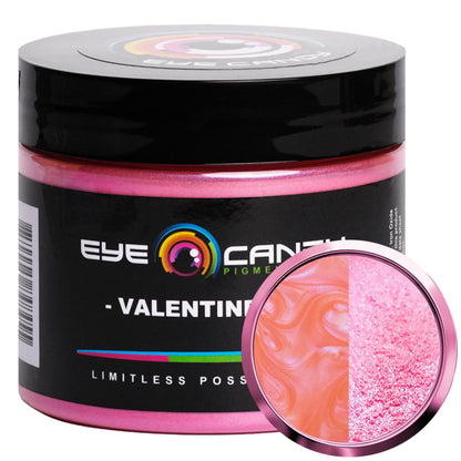 Eye Candy Pigments Premium Red Mica Powder - Valentine Red (50gr) - for Epoxy, Resin, Soap, Paint, Woodworking, Acrylic Pouring, Bath Bombs, Fishing Lures - DIY Arts and Crafts Additive