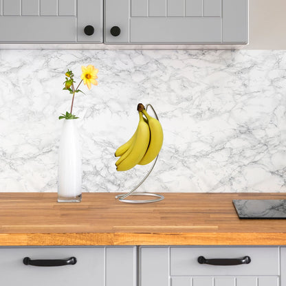 Blue Donuts Modern Banana Hanger - Chrome Banana Stand for Kitchen Countertop