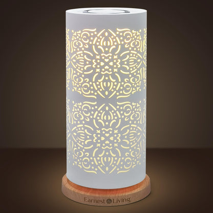 Earnest Living Essential Oil Diffuser White Ceramic Diffuser 100 ml Timers Night Lights and Auto Off Function Home Office Humidifier Aromatherapy Diffusers for Essential Oils