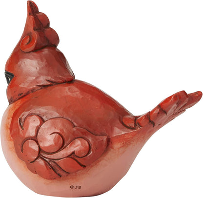 Enesco Jim Shore Heartwood Creek Cardinal Bird Figurine, 4.49 Inch, Red, Luck in The Air Design